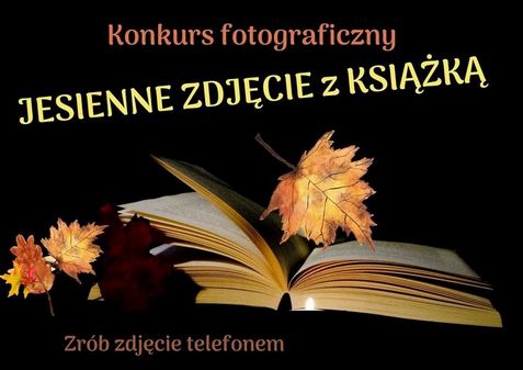 Plakat -jesienne zdjęcie z książką.jpg