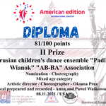 Dyplom w konkursie USA 21 za Polonez