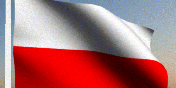 Powiewająca flaga Polski